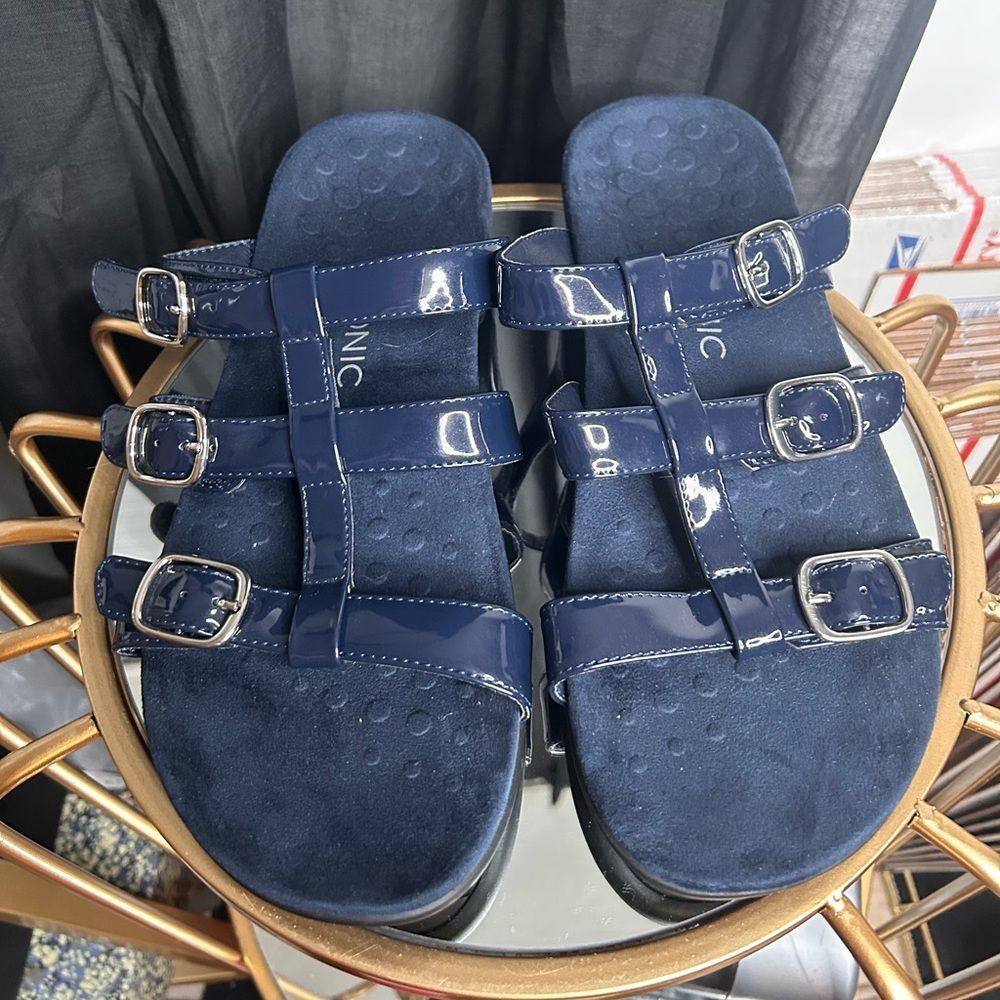 Vionic Misa Adjustable Slide Sandals 12 Wide